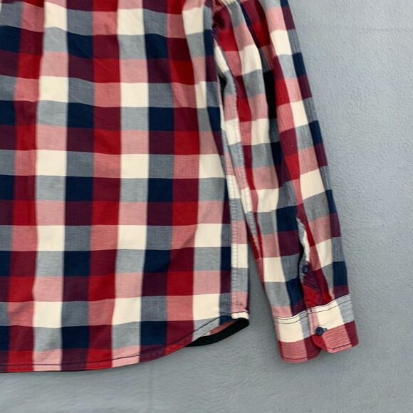 Vans off The Wall Button Up Shirt Mens Large Plaid Cotton Long Sleeve - Picture 15 of 16